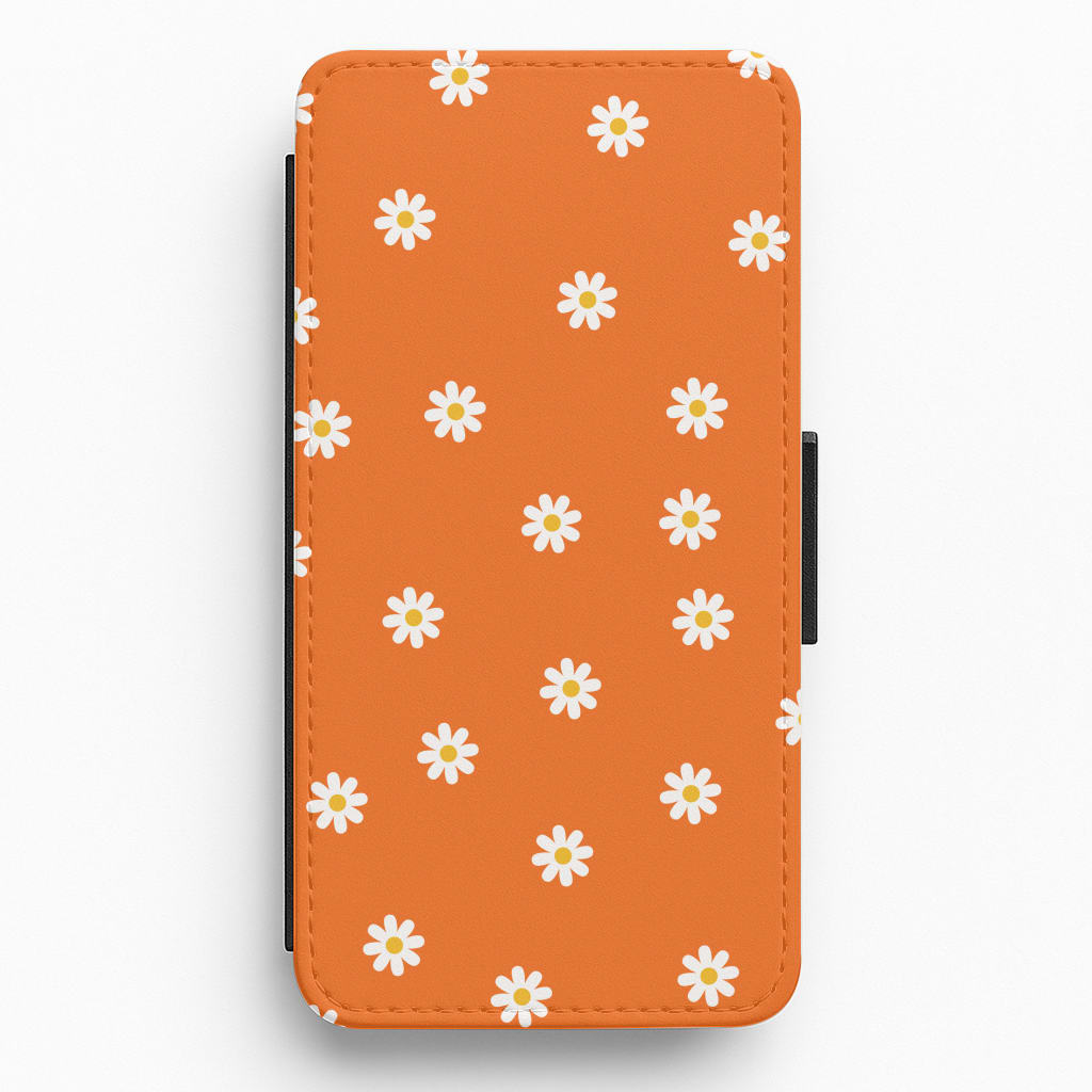 Orange Daisies Flip / Wallet Phone Case