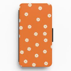 Orange Daisies Flip / Wallet Phone Case
