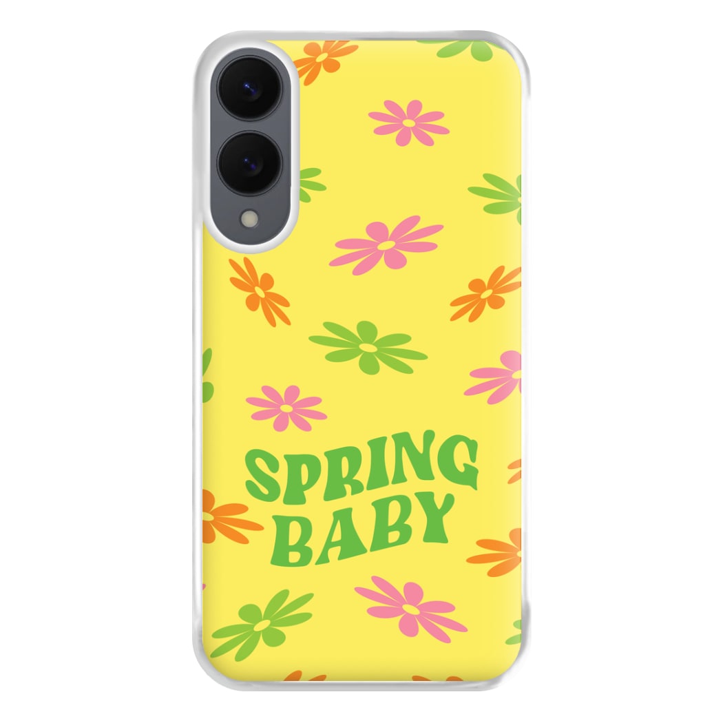 Spring Baby Retro Pattern Phone Case for Galaxy S25 Edge