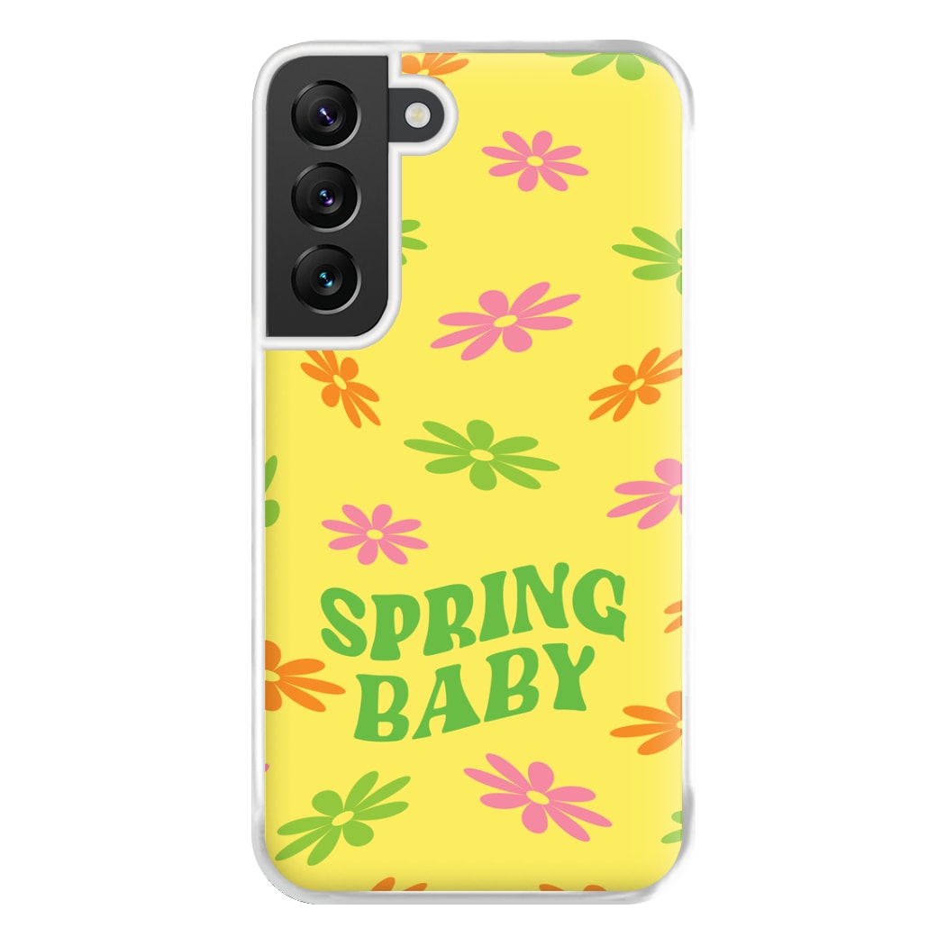 Spring Baby Retro Pattern Phone Case for Galaxy S22 Plus