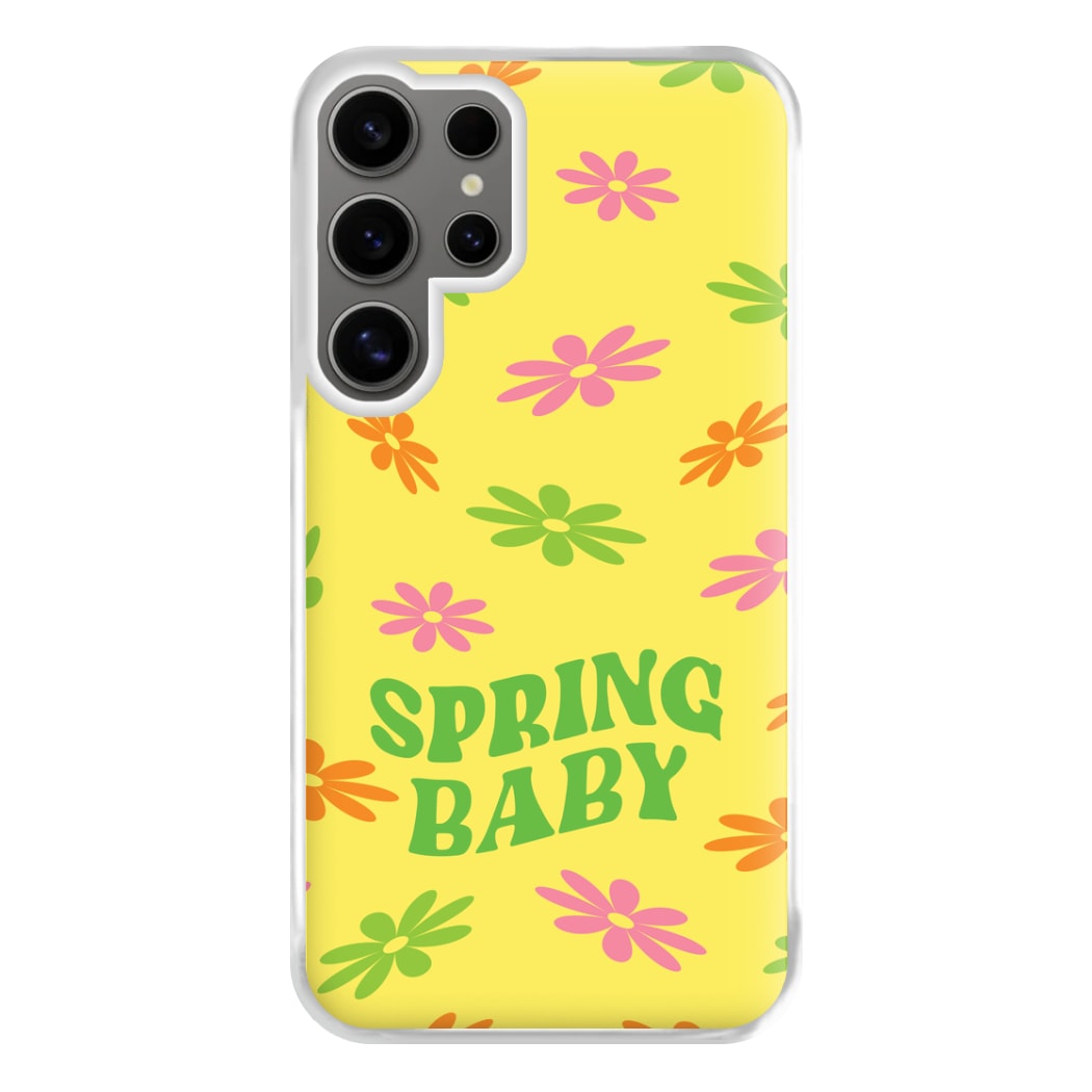 Spring Baby Retro Pattern Phone Case for Galaxy S24 Ultra