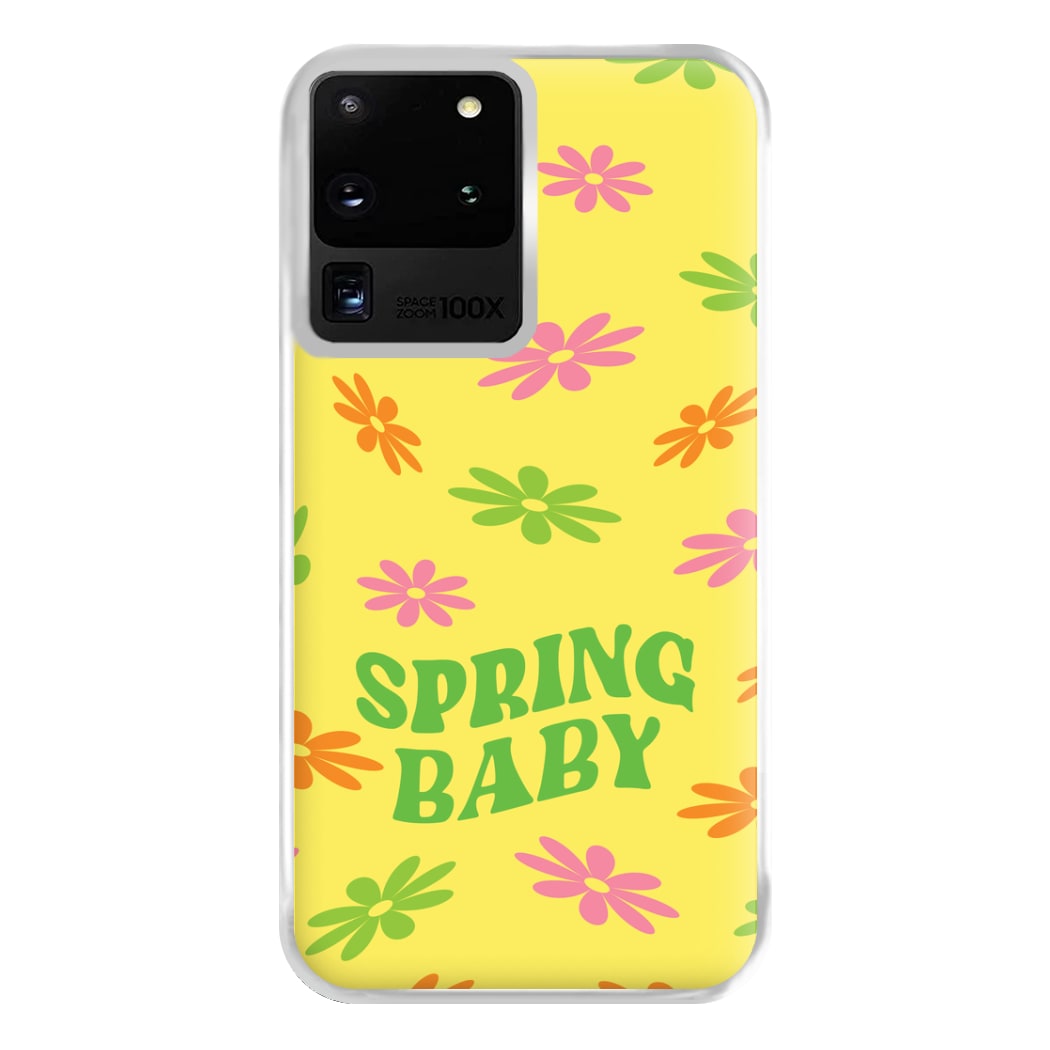 Spring Baby Retro Pattern Phone Case for Galaxy S20 Ultra