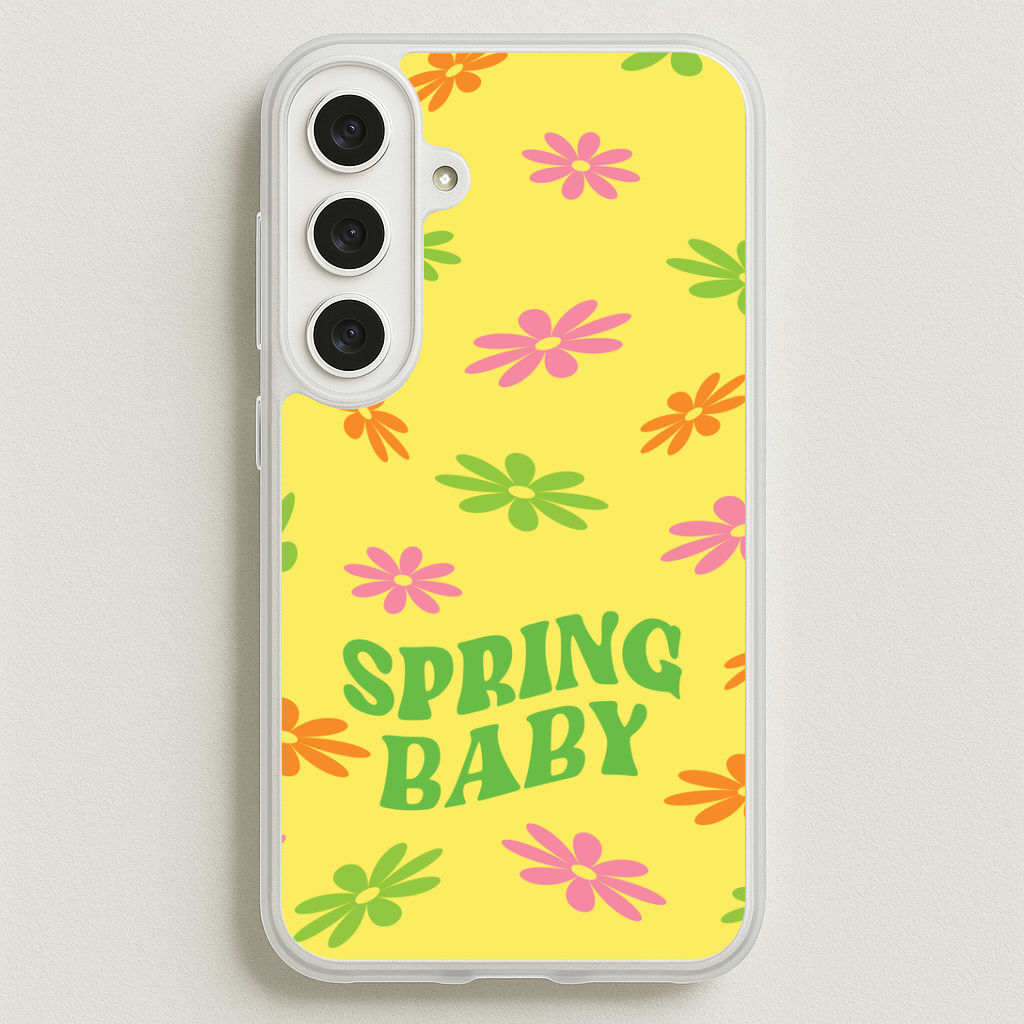 Spring Baby Retro Pattern Phone Case for Galaxy S25FE