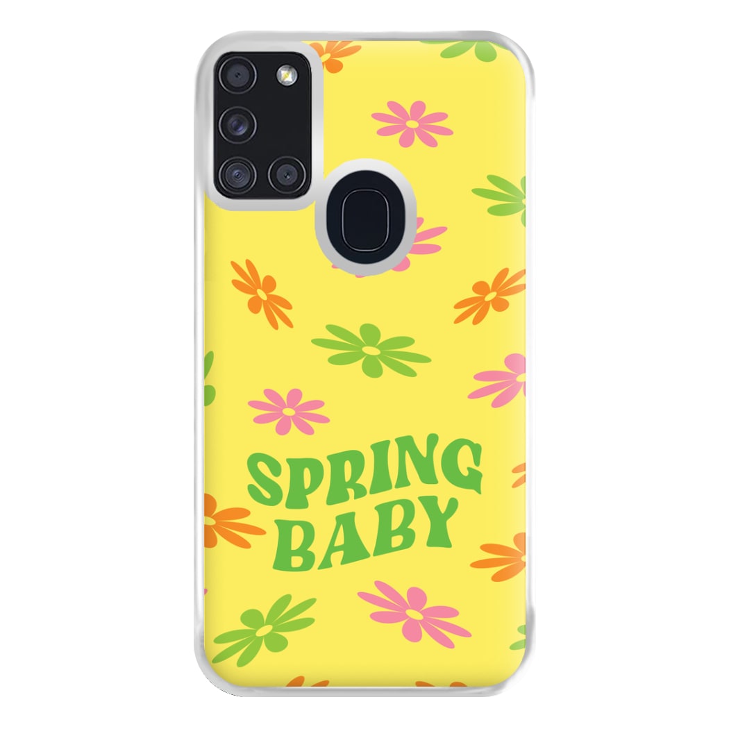 Spring Baby Retro Pattern Phone Case for Galaxy A21s