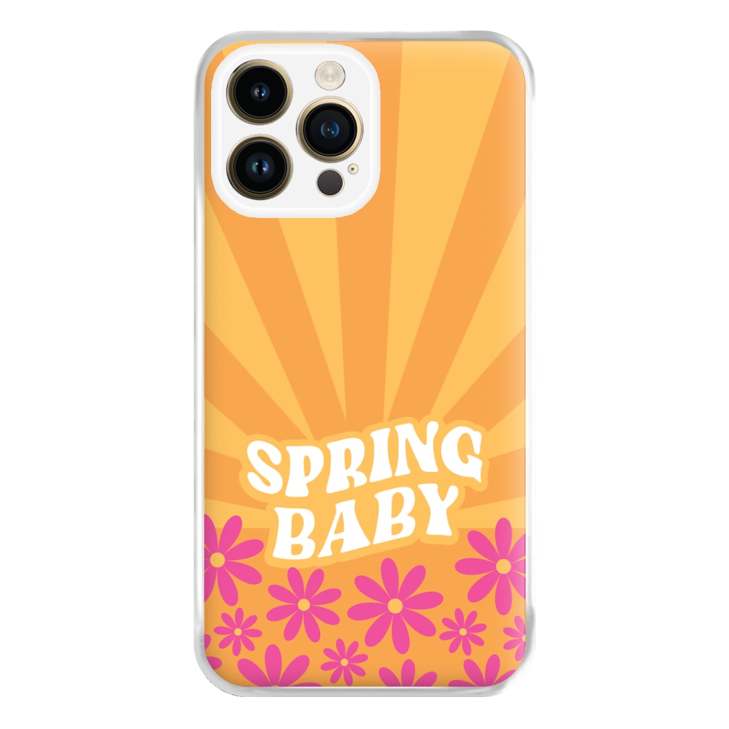 Spring Baby Retro Phone Case for iPhone 14 Pro Max