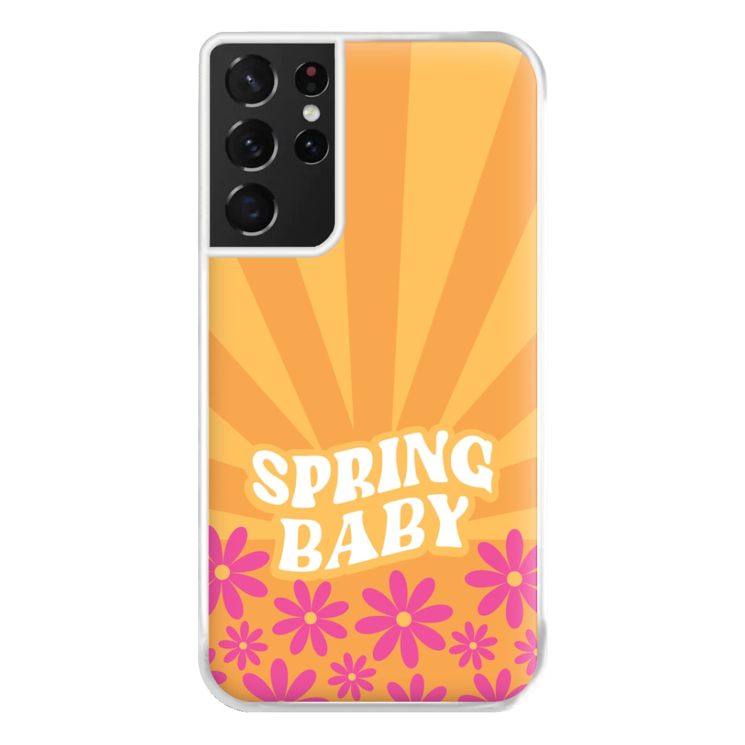 Spring Baby Retro Phone Case for Galaxy S21 Ultra