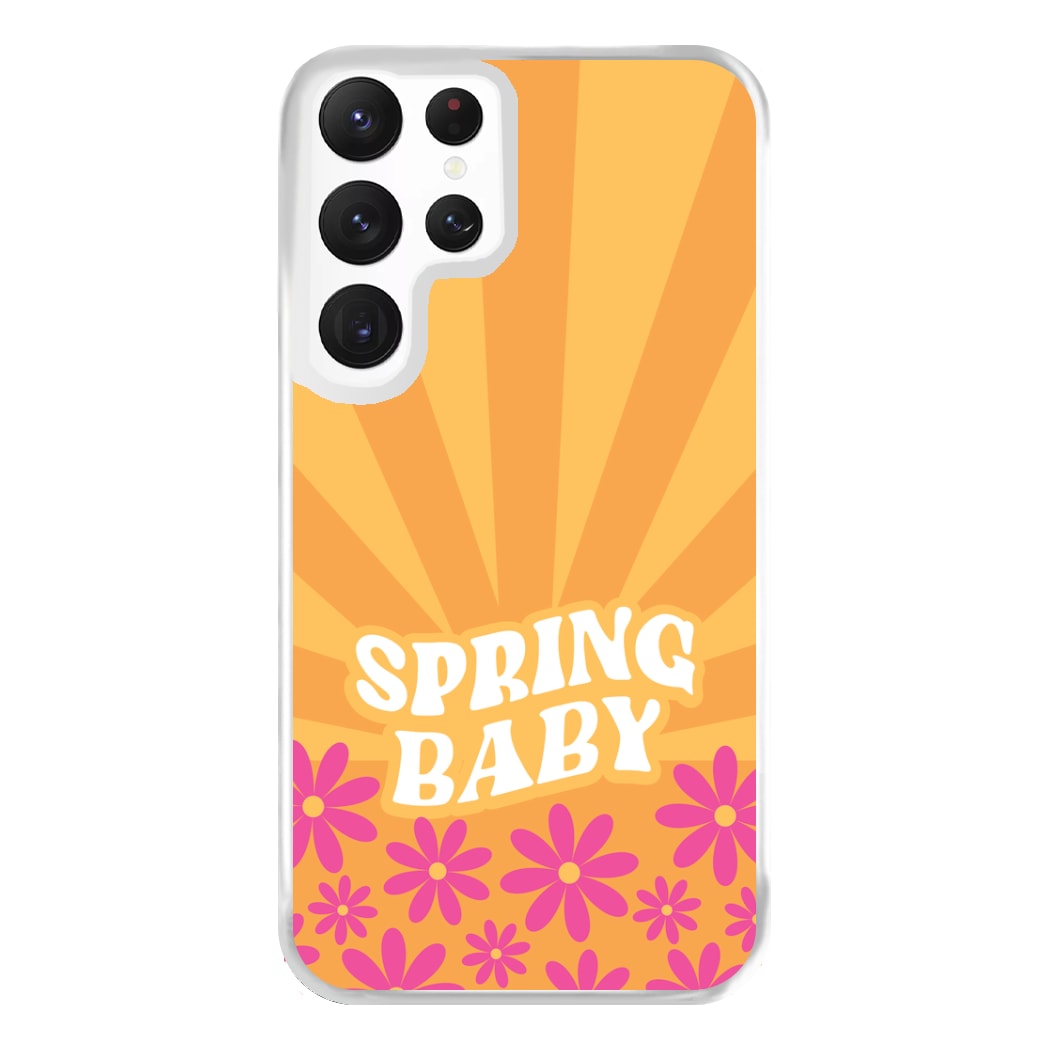Spring Baby Retro Phone Case for Galaxy S22 Ultra