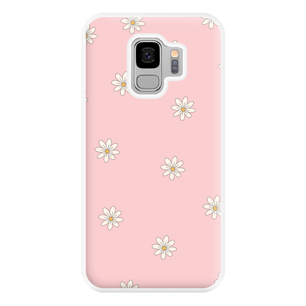 Dusty Pink Daisy Pattern Phone Case for Galaxy S9 Plus
