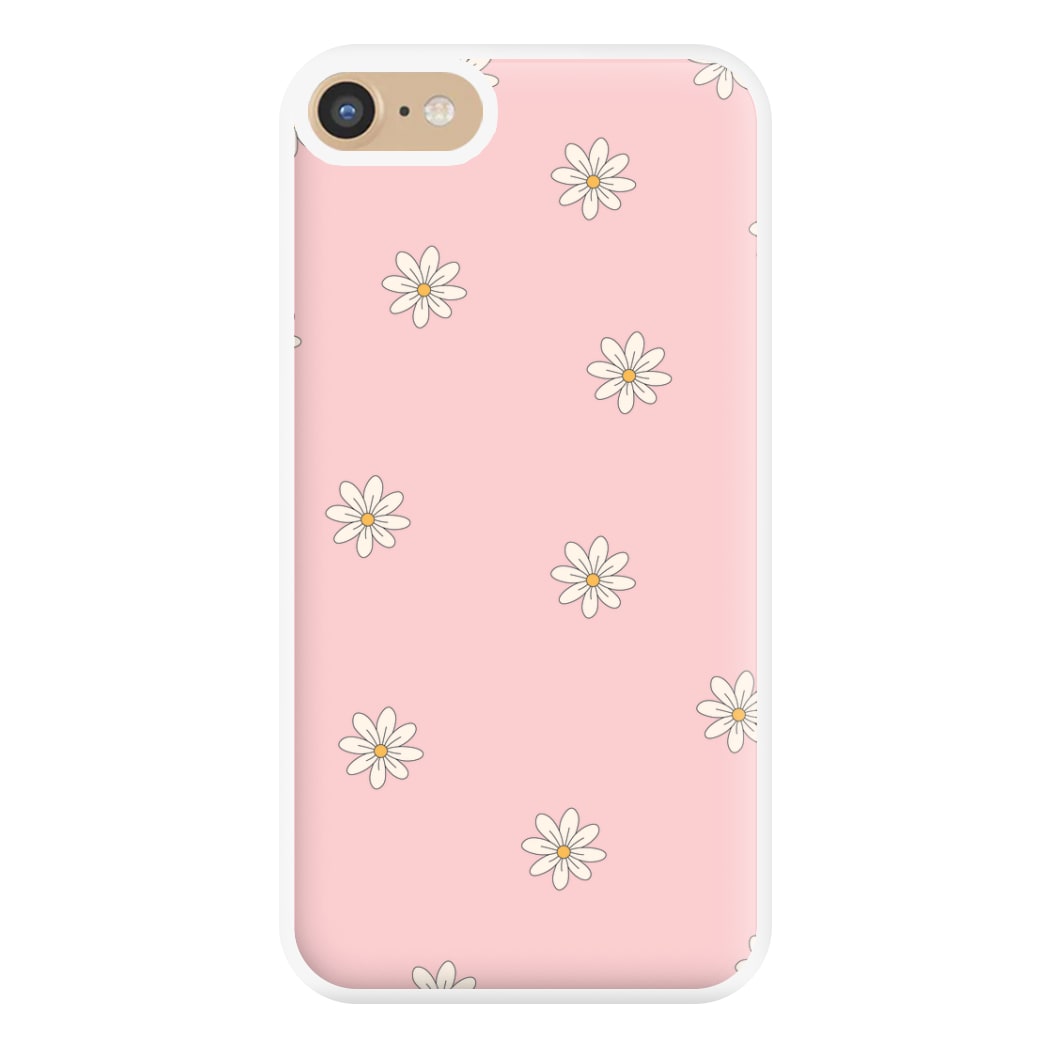 Dusty Pink Daisy Pattern Phone Case for iPhone 6 / 7 / 8 / SE