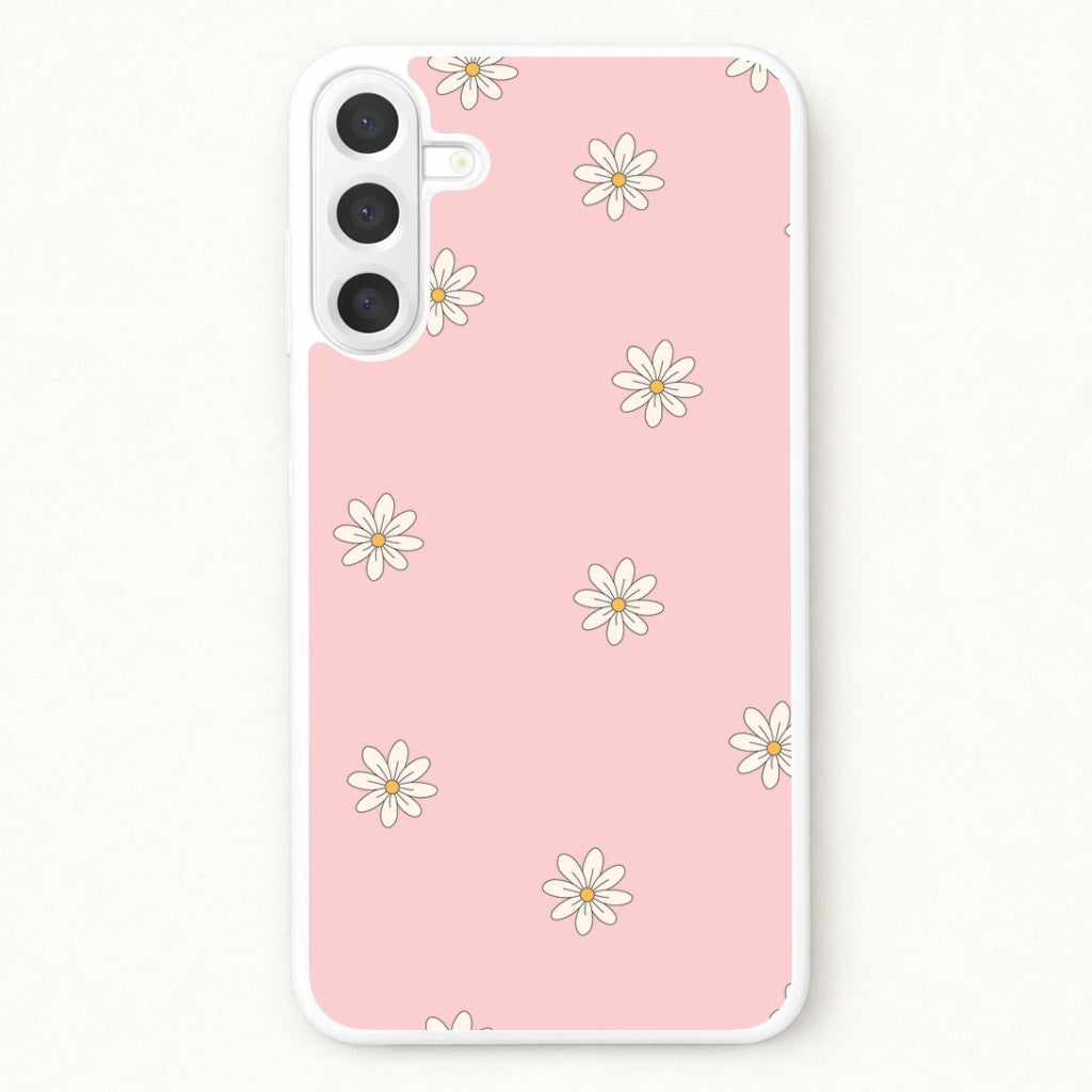 Dusty Pink Daisy Pattern Phone Case for Galaxy A57