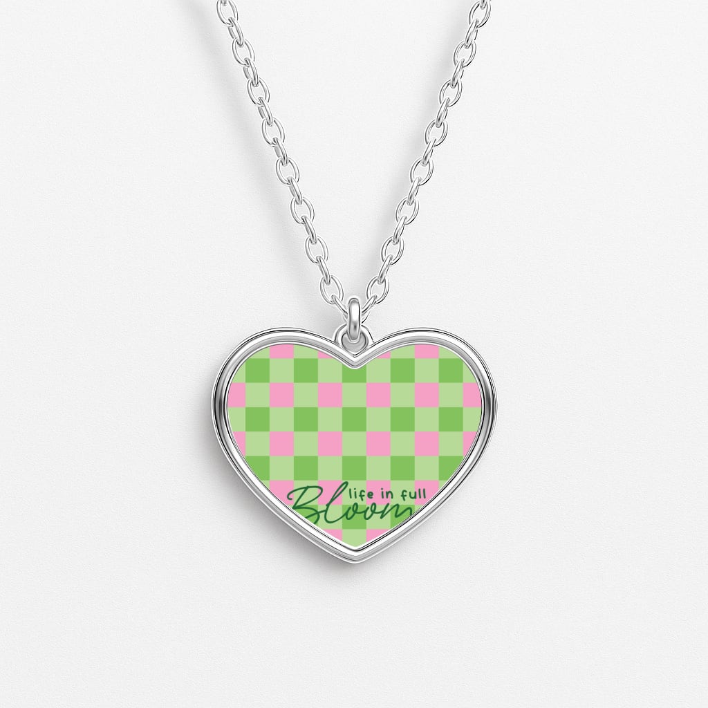 Life In Full Bloom Checkered Necklace