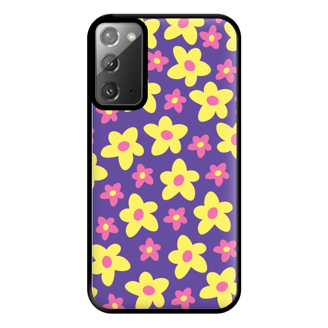 Purple Abstract Floral Pattern Phone Case for Galaxy Note 20 Ultra