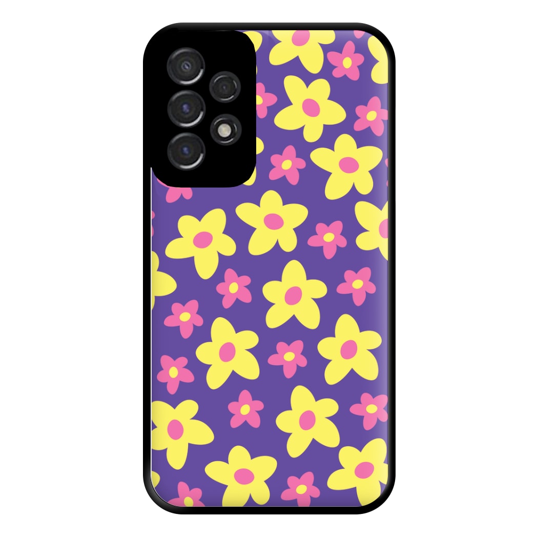 Purple Abstract Floral Pattern Phone Case for Galaxy A53