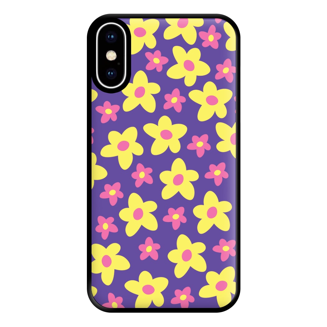 Purple Abstract Floral Pattern Phone Case for iPhone XS Max