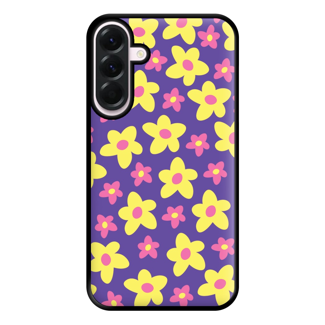 Purple Abstract Floral Pattern Phone Case for Galaxy A36