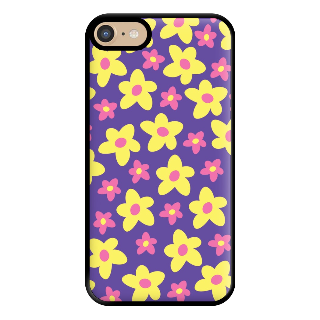 Purple Abstract Floral Pattern Phone Case for iPhone 6 / 7 / 8 / SE