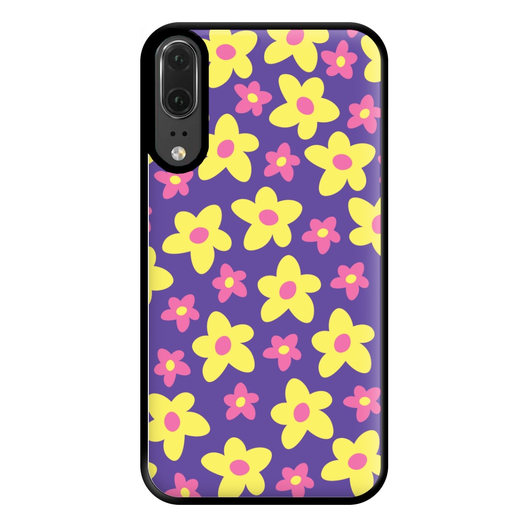 Purple Abstract Floral Pattern Phone Case for Huawei P20