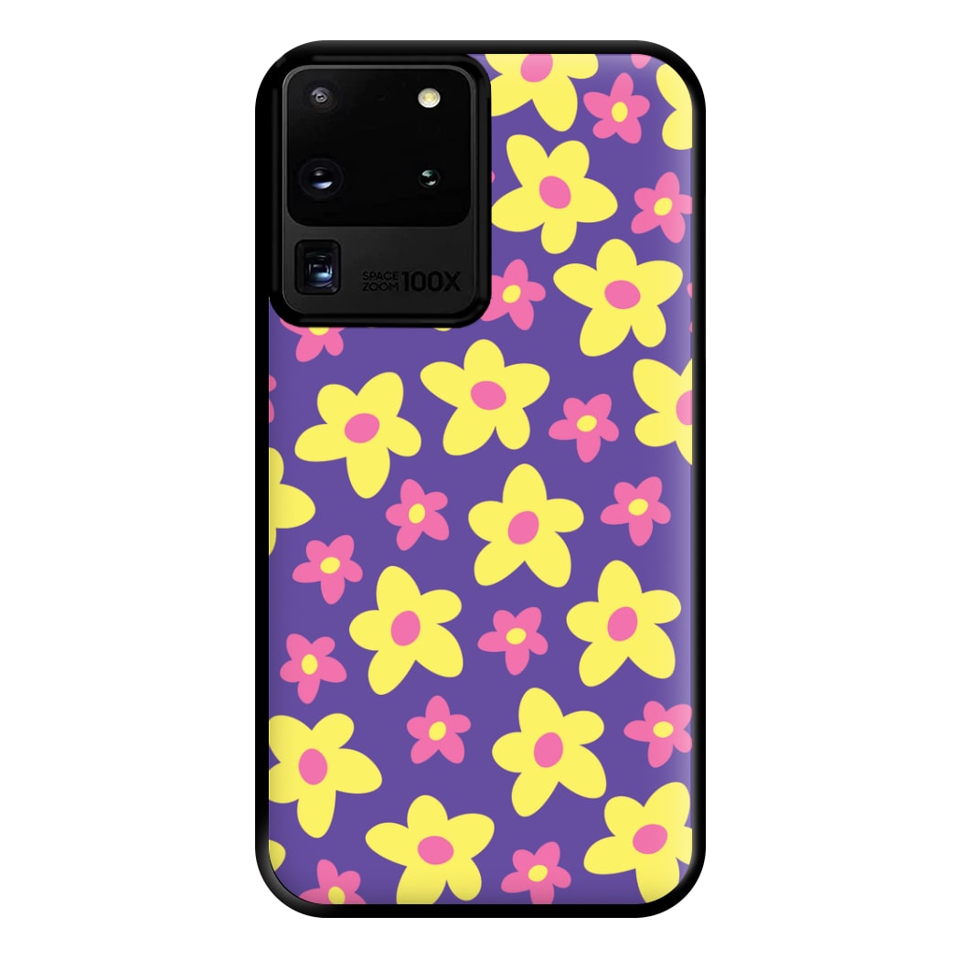 Purple Abstract Floral Pattern Phone Case for Galaxy S20 Ultra