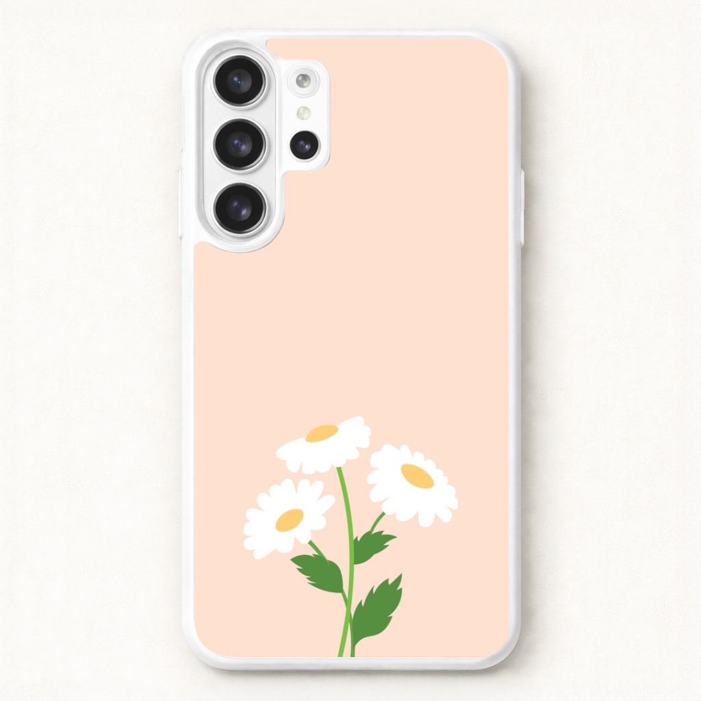 Peach And Dasies Phone Case for Galaxy S26 Ultra