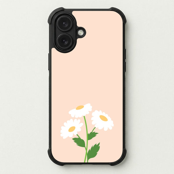 Peach And Dasies Phone Case — Bumper case