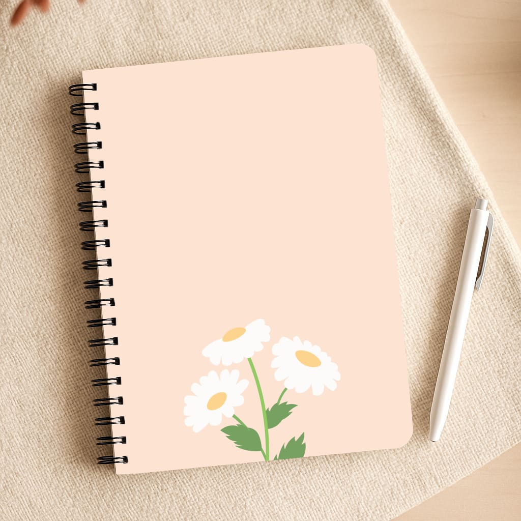 Peach And Dasies Notepad