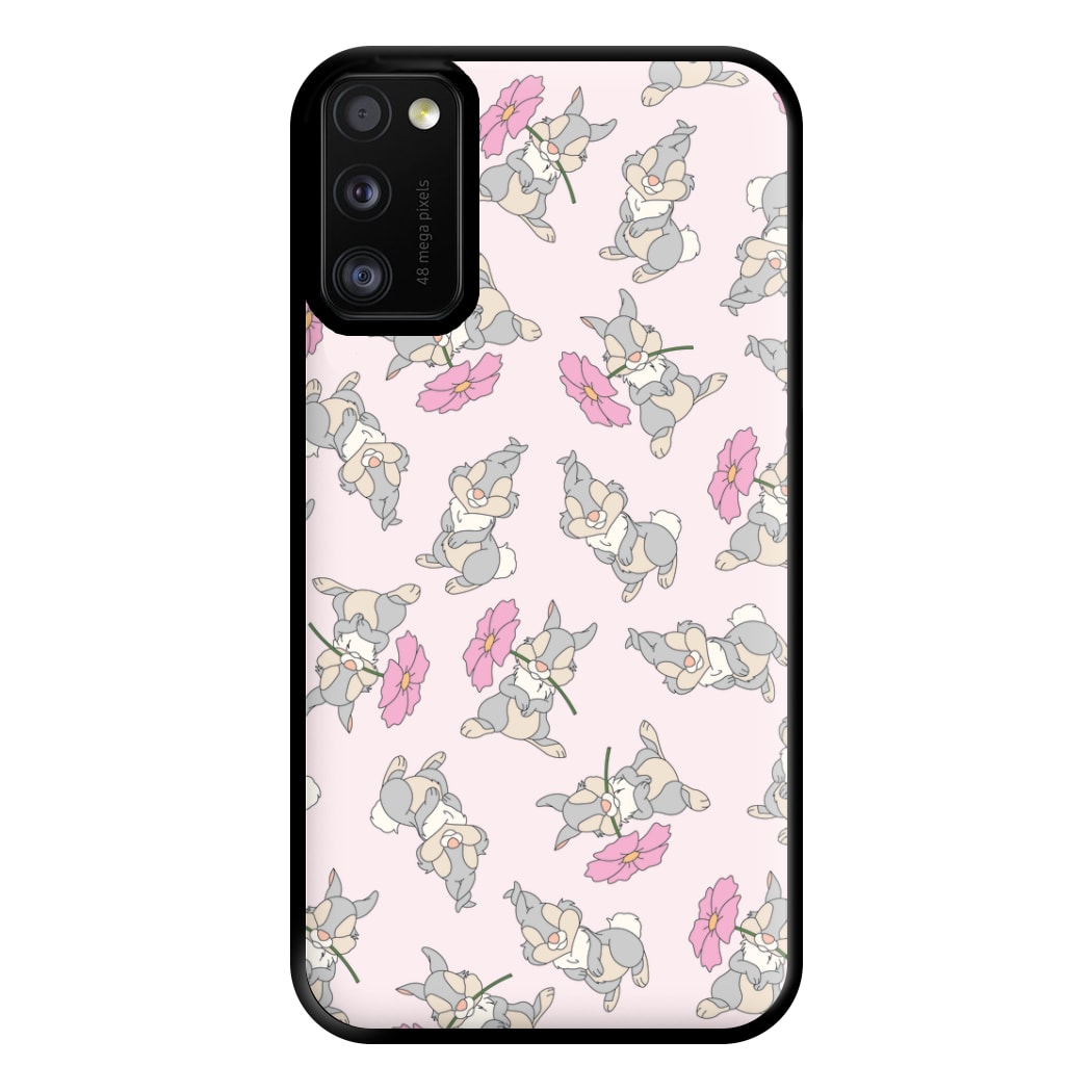 Cute bunny And Flowers Pattern Phone Case for Galaxy A41