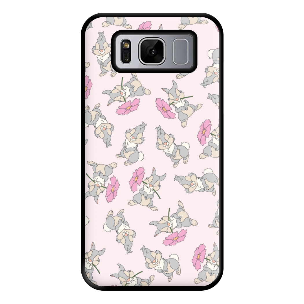 Cute bunny And Flowers Pattern Phone Case for Galaxy S8 Plus