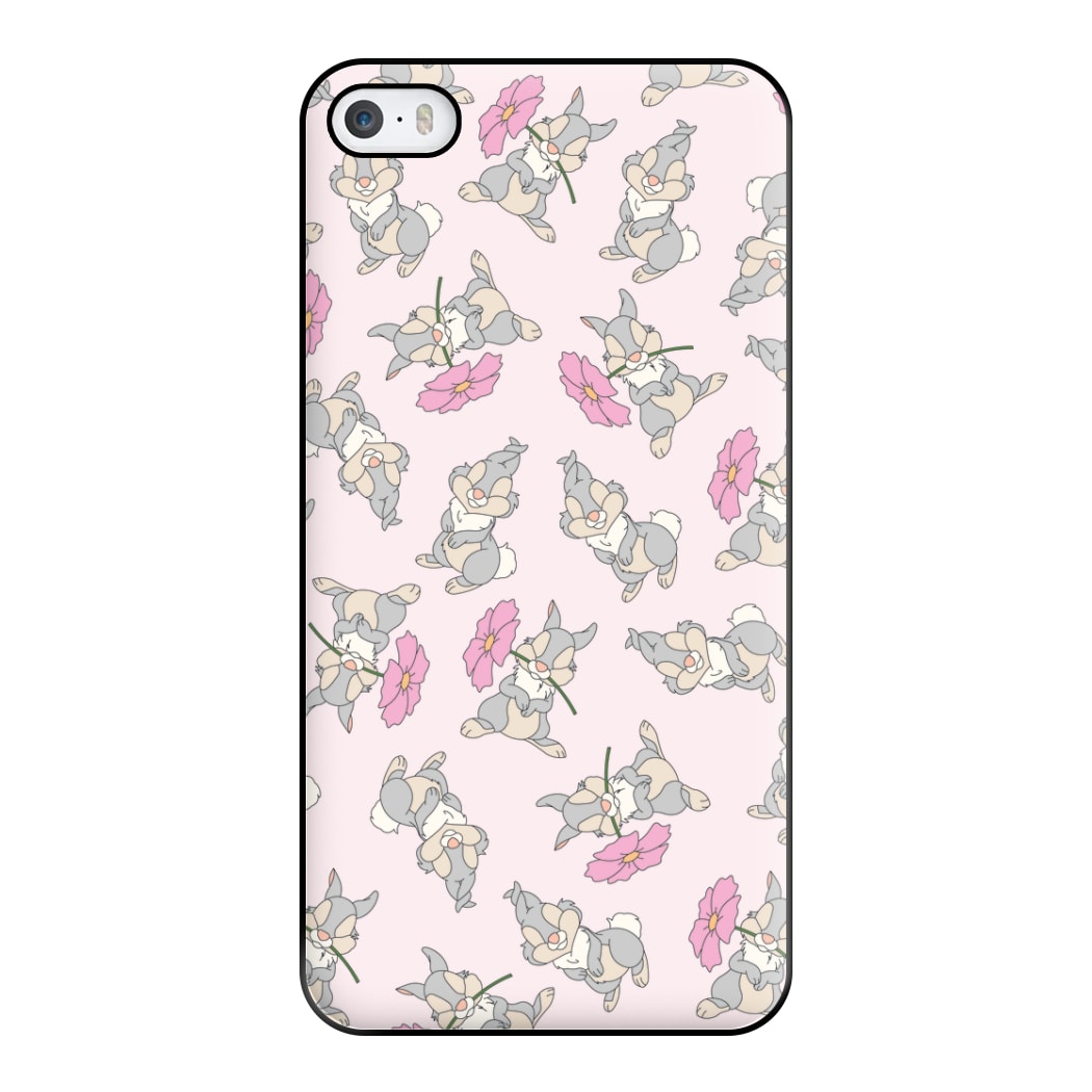 Cute bunny And Flowers Pattern Phone Case for iPhone 5 / 5s / SE 2016