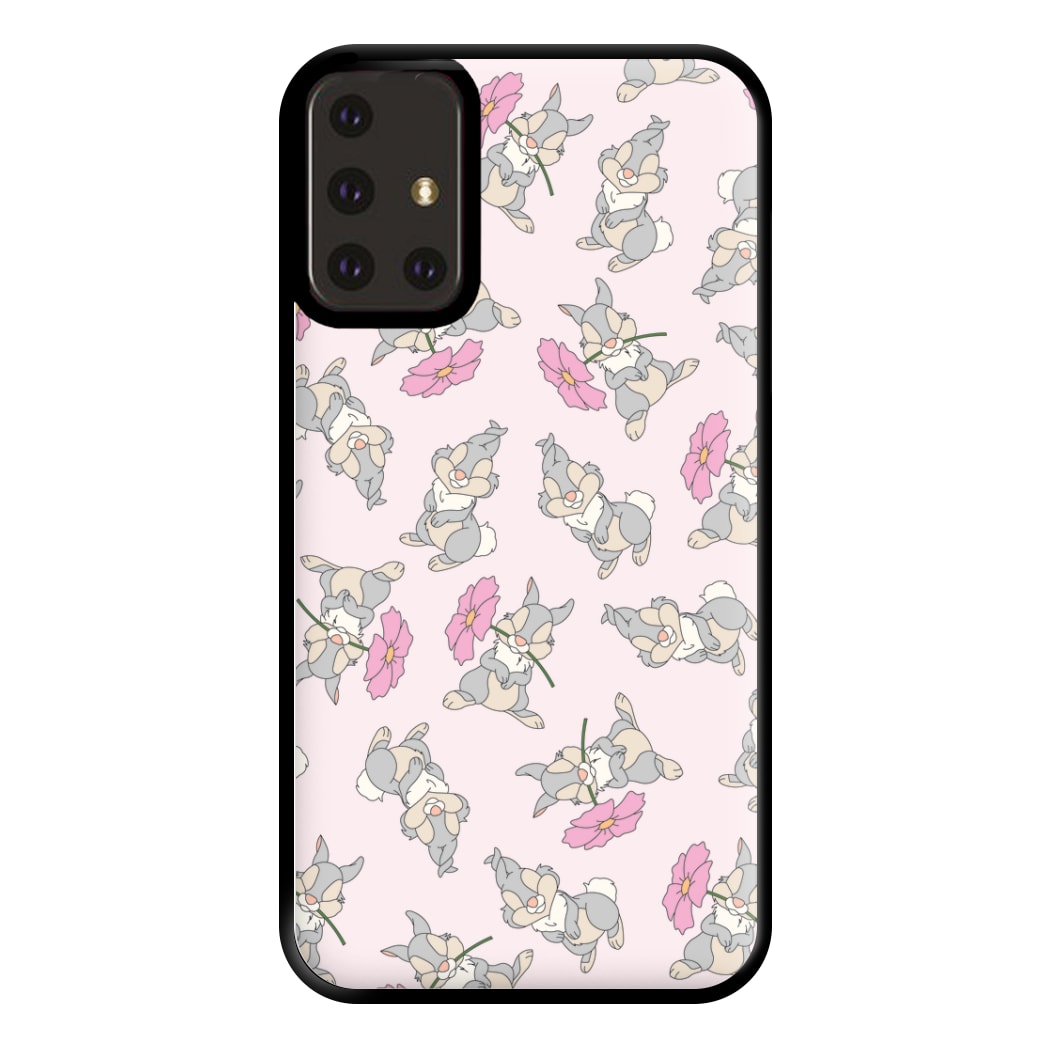 Cute bunny And Flowers Pattern Phone Case for Galaxy A71