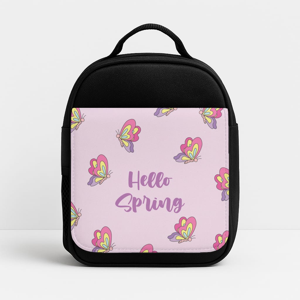 Hello Spring Butterfly Pattern Lunchbox