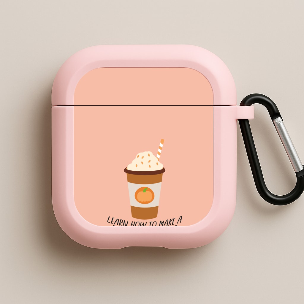 Learn How To Make A Pumpkin Spice Latte - Halloween Queens Pink AirPods Case