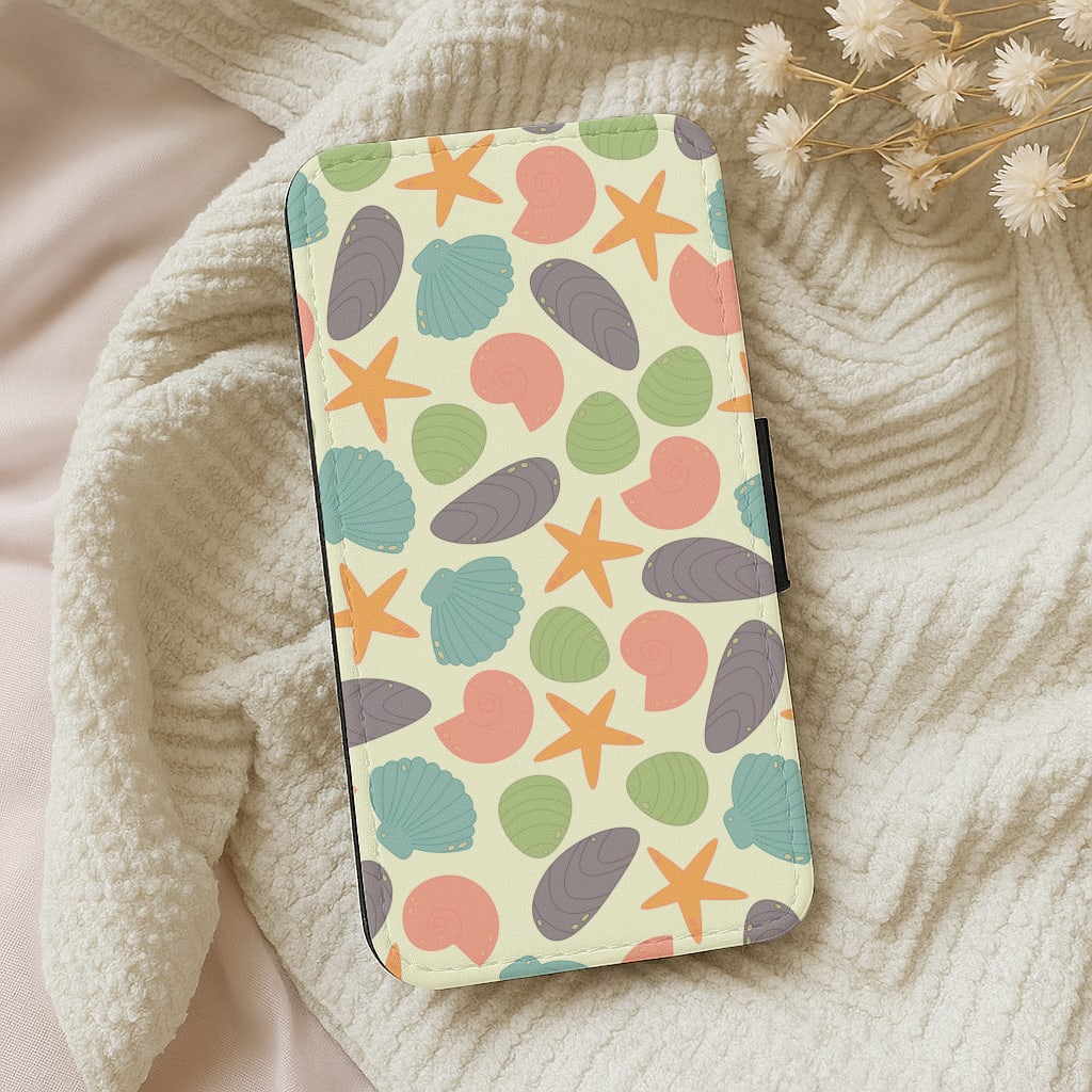 Seashells Pattern 1 Wallet Phone Case