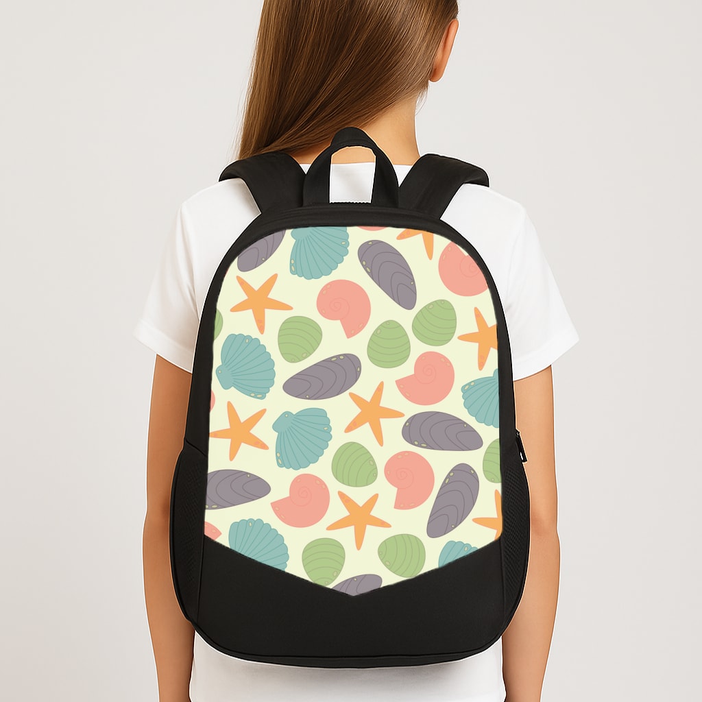 Seashells Pattern 1 Large School Bag