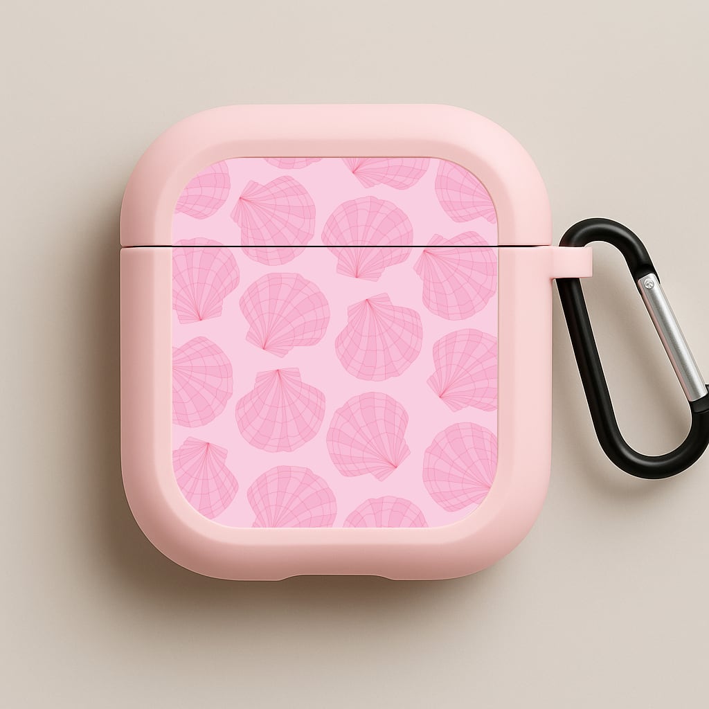 Seashells Pattern 3 Pink AirPods Case