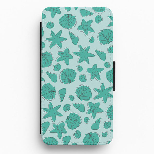 Seashells Pattern 4 Flip / Wallet Phone Case