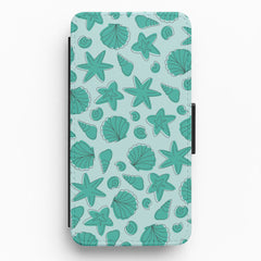 Seashells Pattern 4 Flip / Wallet Phone Case