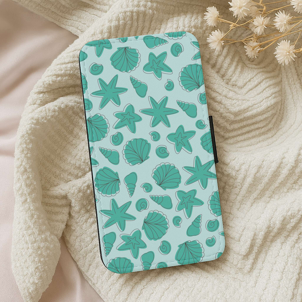 Seashells Pattern 4 Wallet Phone Case