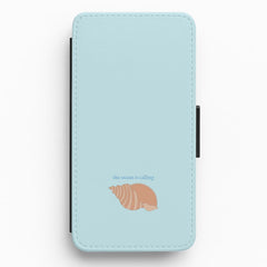 The Ocean Is Calling - Seashells Flip / Wallet Phone Case