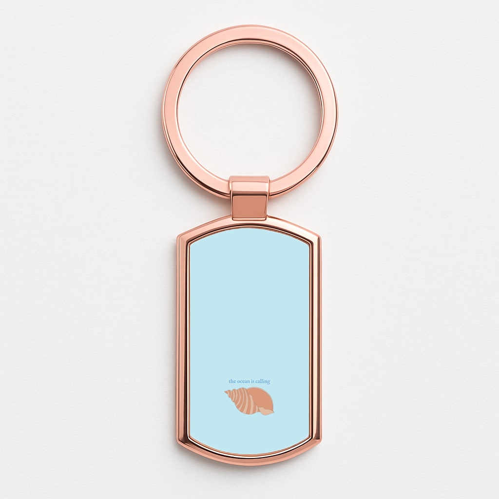 The Ocean Is Calling - Seashells Rose Gold Keyring