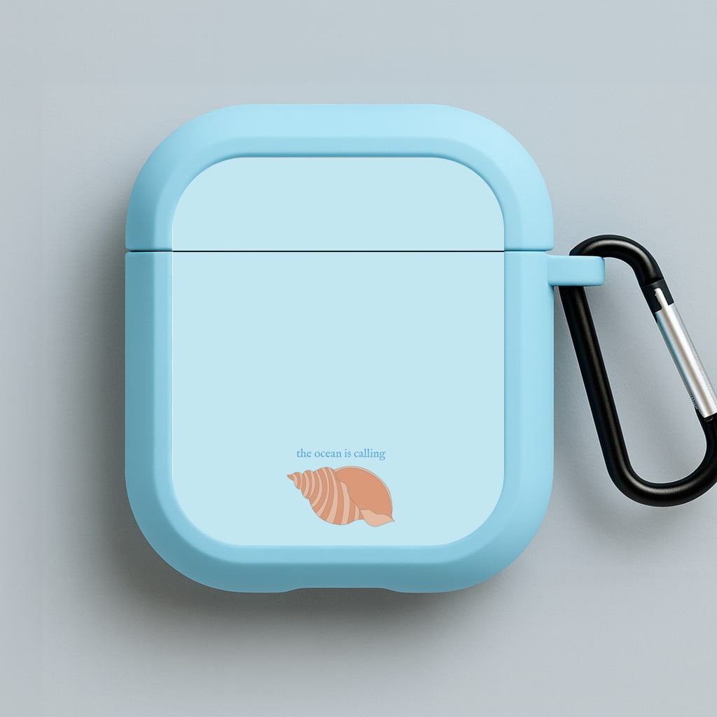 The Ocean Is Calling - Seashells Blue AirPods Case
