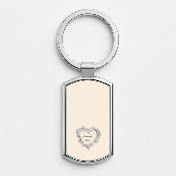 Beachy Keen - Seashells Silver Keyring
