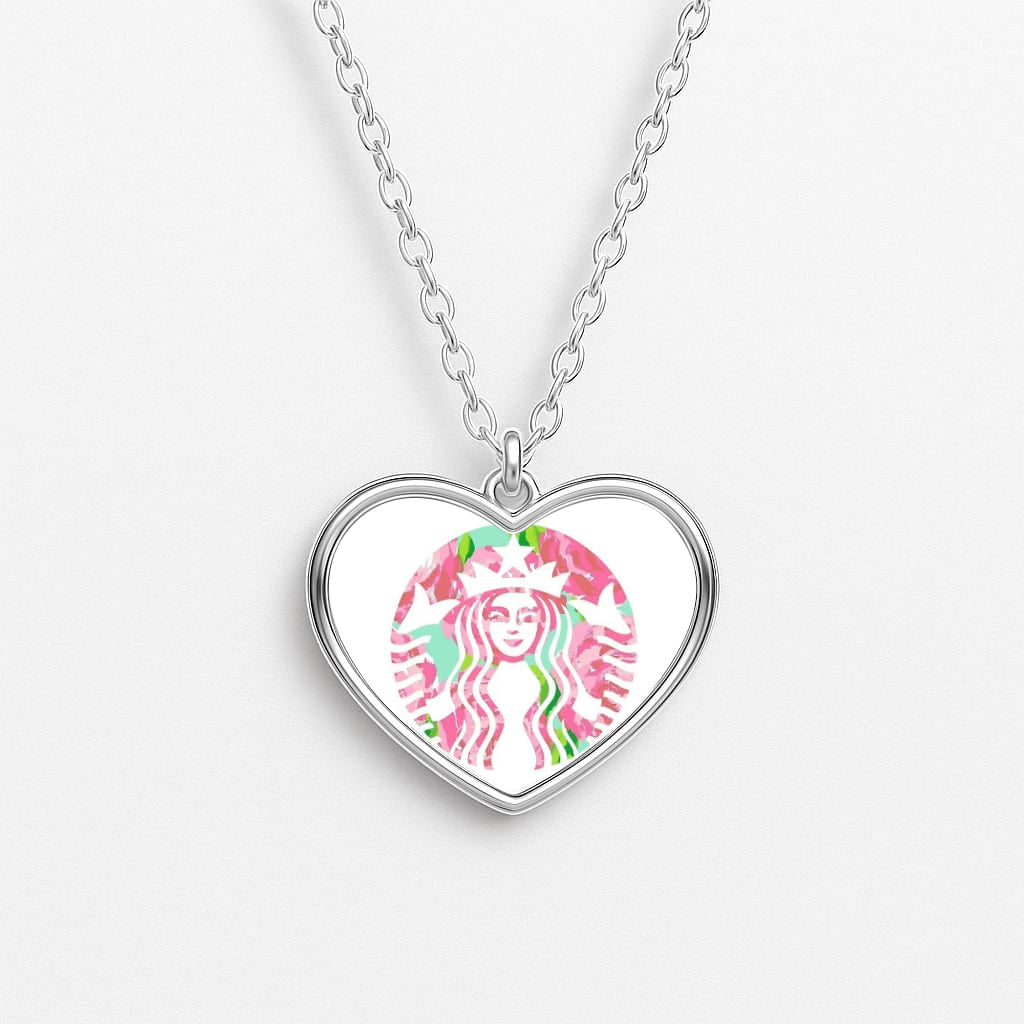 Pink Coffee Logo Necklace