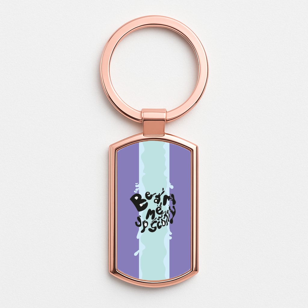 Beam me up Scotty Rose Gold Keyring