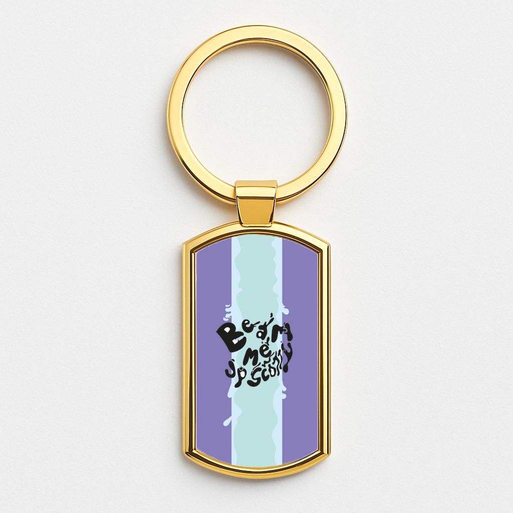 Beam me up Scotty Gold Keyring