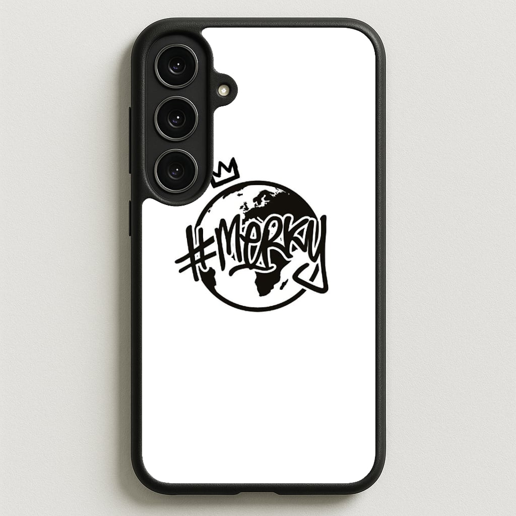 Hashtag Merky Globe Phone Case for Galaxy S25FE