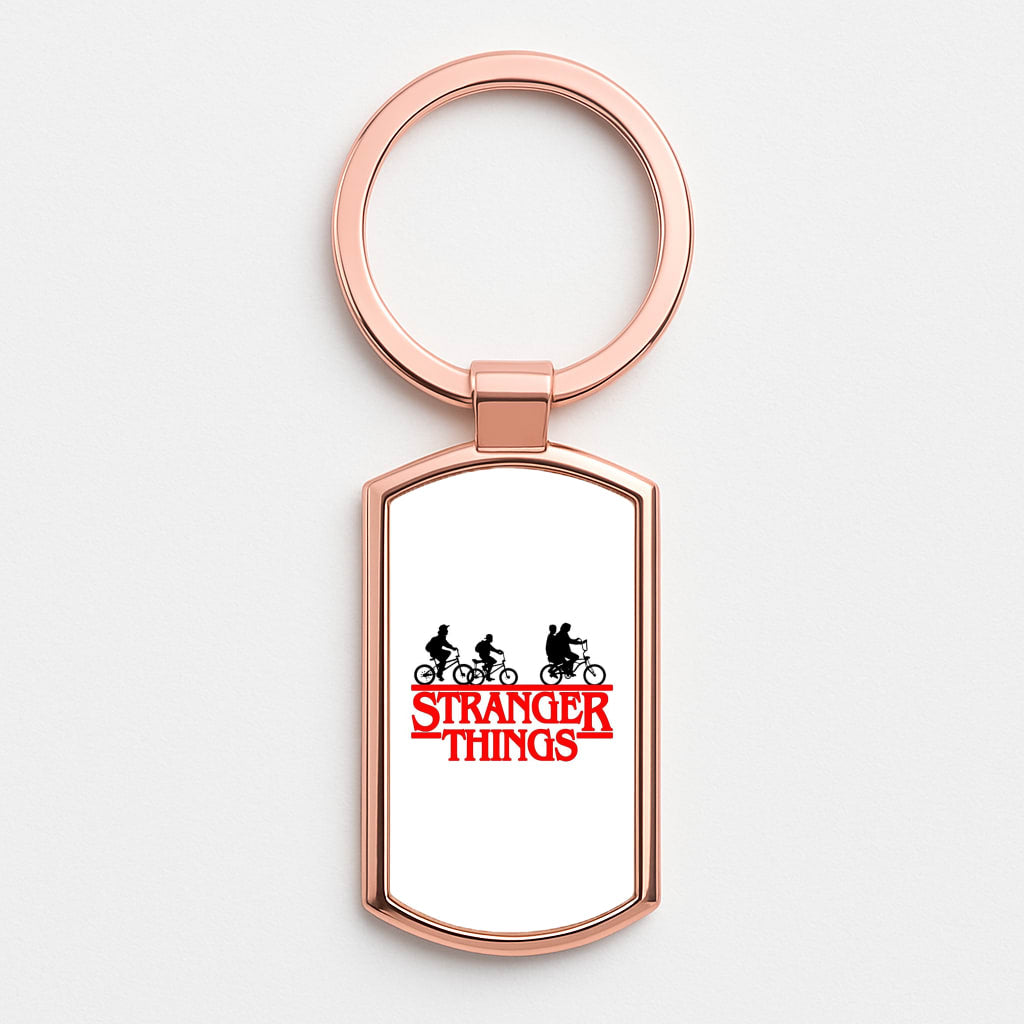 Stranger Cycling Logo Rose Gold Keyring