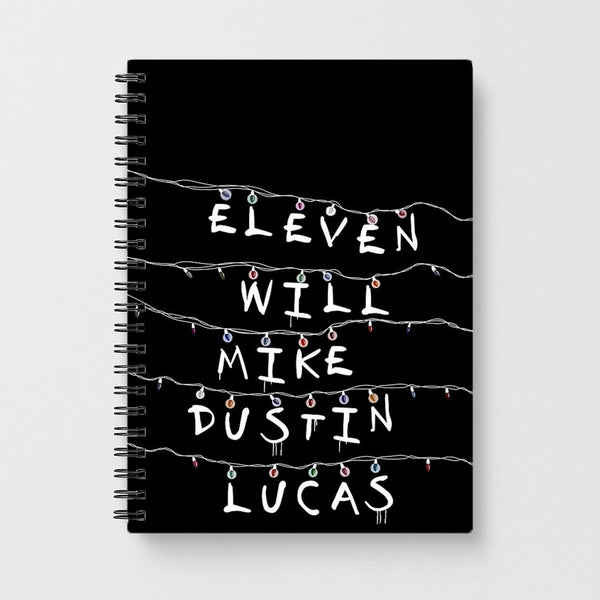 Eleven, Will, Mike, Dustin & Lucas - Stranger Things Notebook - Fun Cases