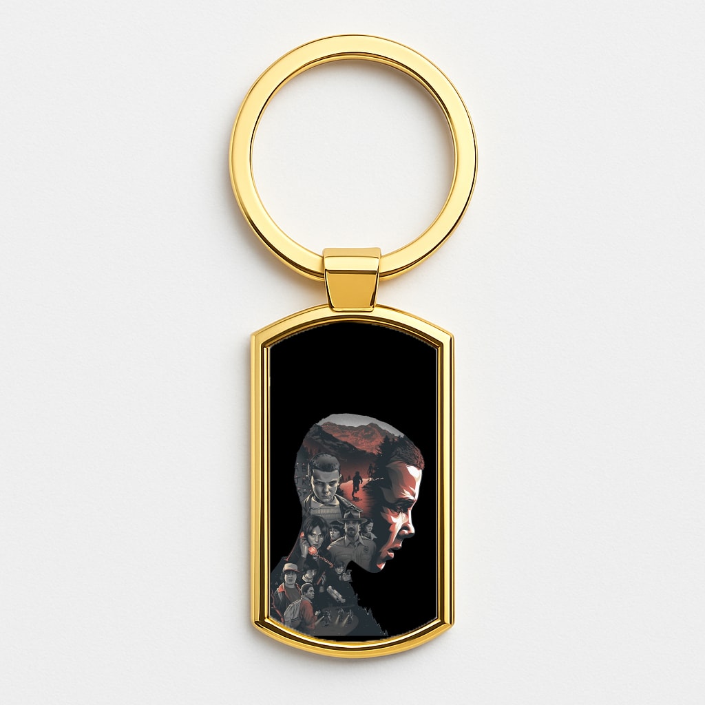 World of Upside Down Gold Keyring