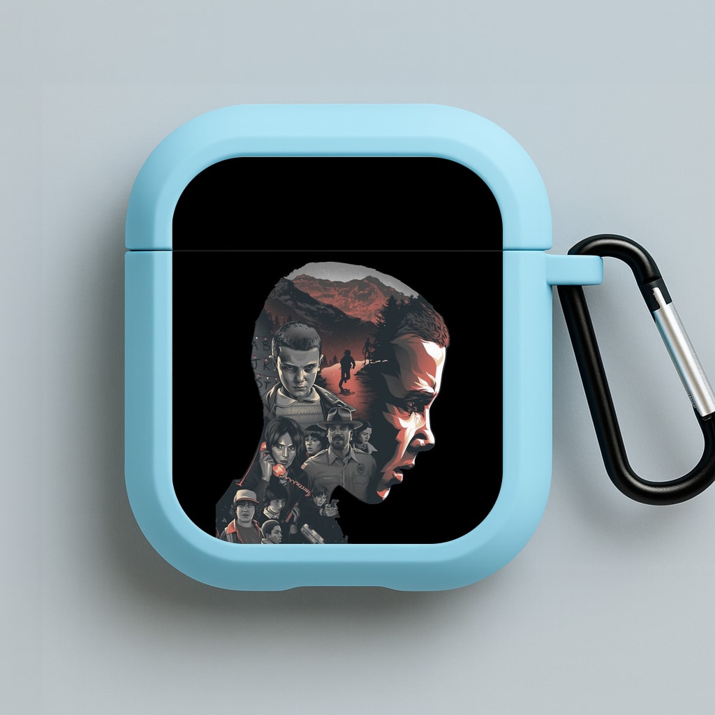 World of Upside Down Blue AirPods Case
