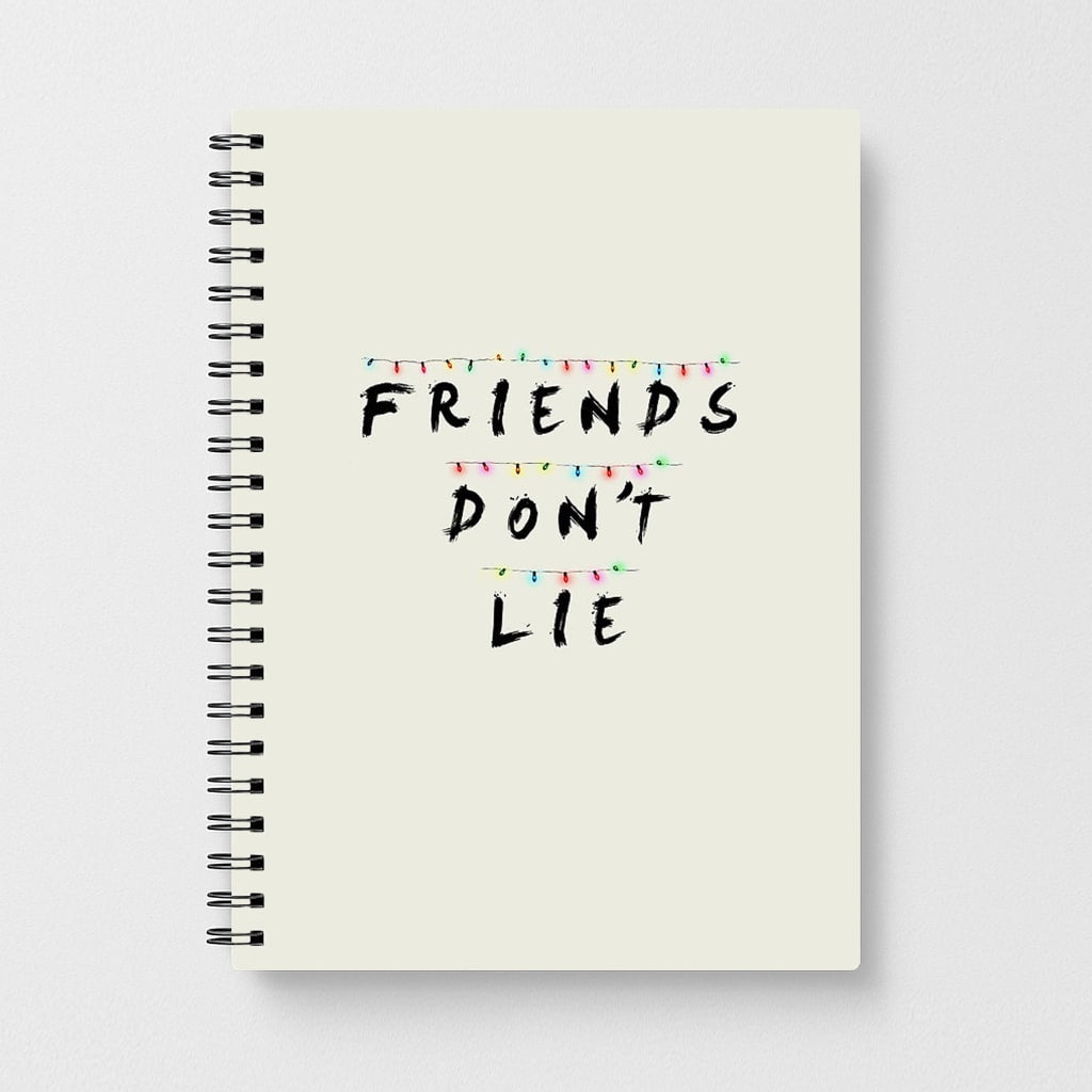 Friends Don't Lie Lights - Stranger Things Notebook - Fun Cases